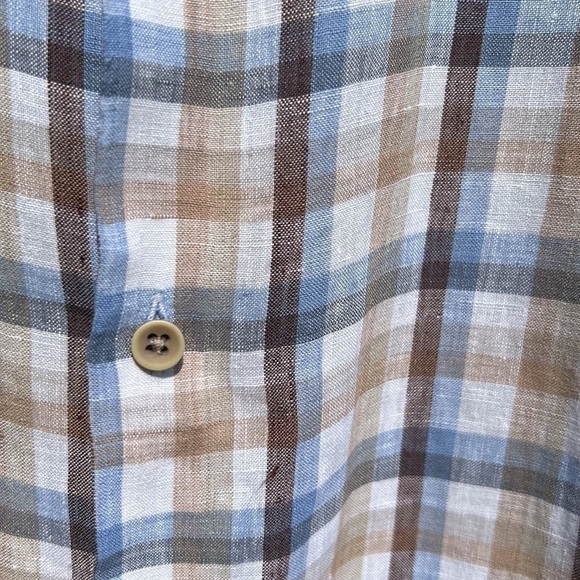 Joseph Abboud Classic Fit Linen Plaid Shirt Size 2X - Picture 5 of 6